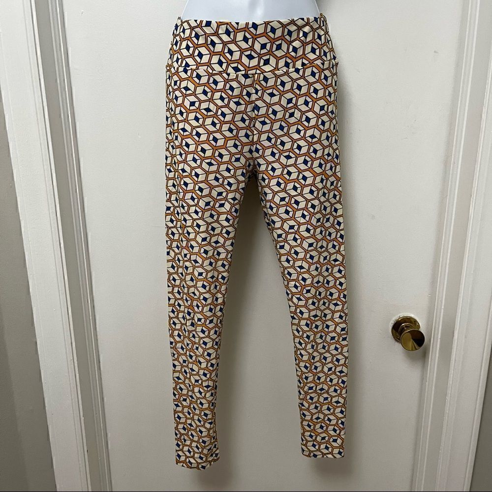 LuLaRoe Geometric Leggings OS never dried in dryer EUC